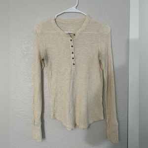 Aerie waffle knit henley tee